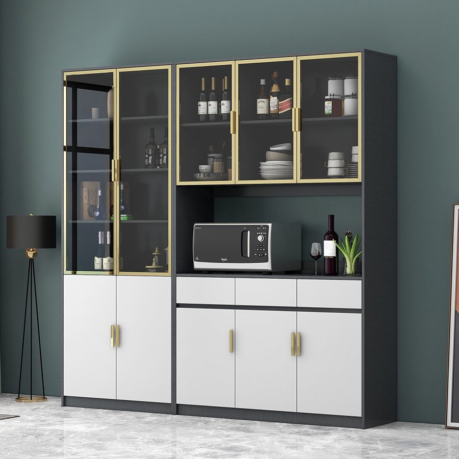 Cassetti cabinet server buffet glam in legno con archiviazione per soggiorno