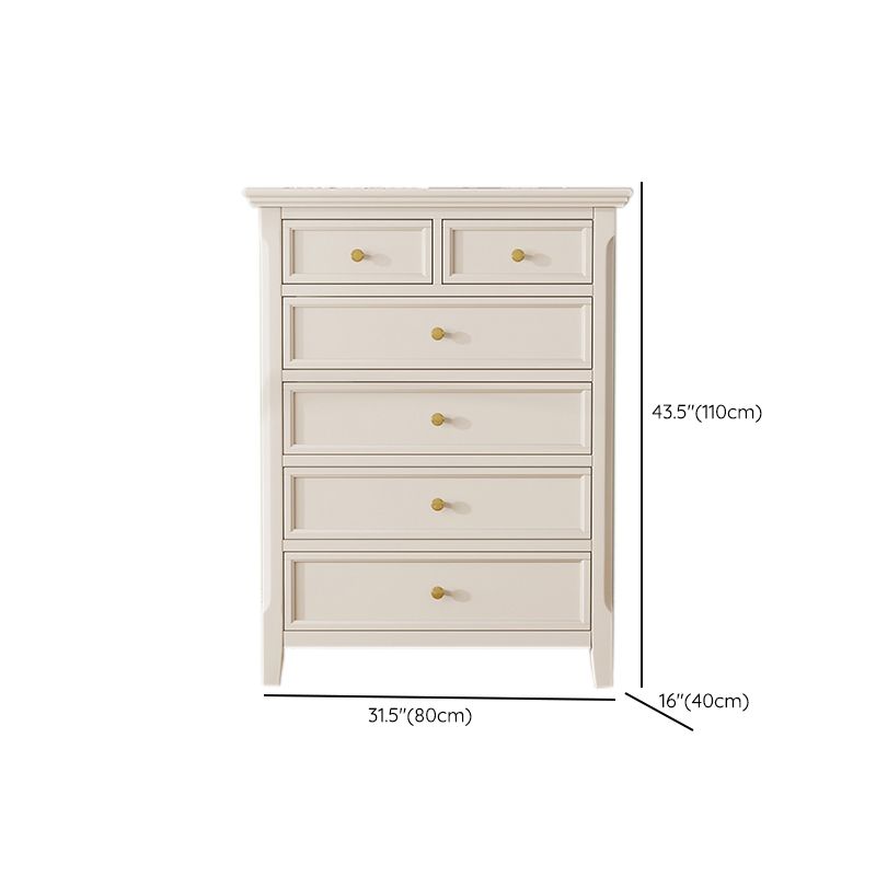 Wooden Storage Chest Dresser Classic Glam Dresser for Bedroom