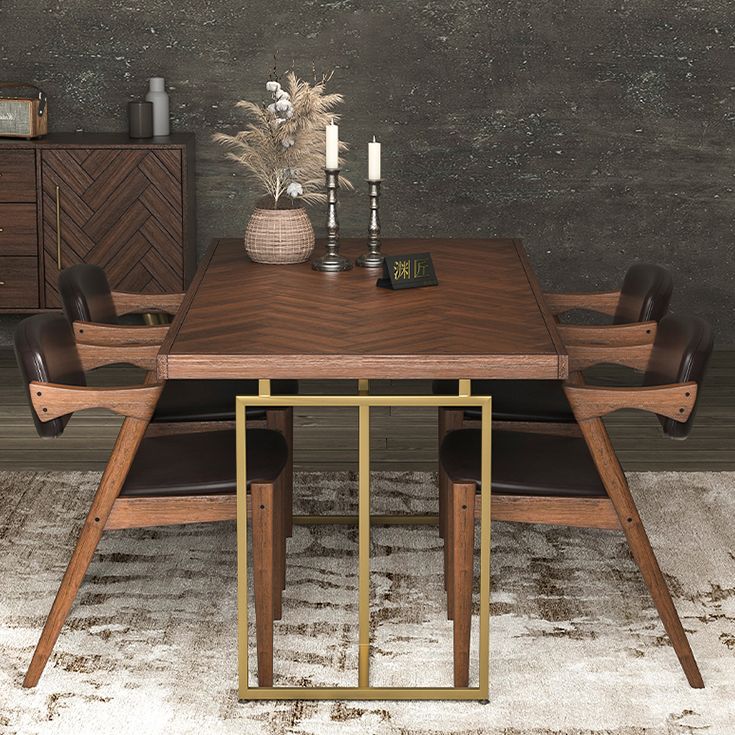 Traditional Luxury Rectangle Dining Table Solid Wood Table for Dining Room Clearhalo ' dining_table' 'Dining Tables & Seating' 'Dining Tables' 'furn' 'furn_dining_table' 'Furniture' 'furniture_dining_table' 'Kitchen & Dining Furniture' 'kitchen&dining_furn' 'kitchen' 'kitchen_dining_table' 1200x1200_fb6808a2-b5e0-442b-a72d-fac2a68db8ee