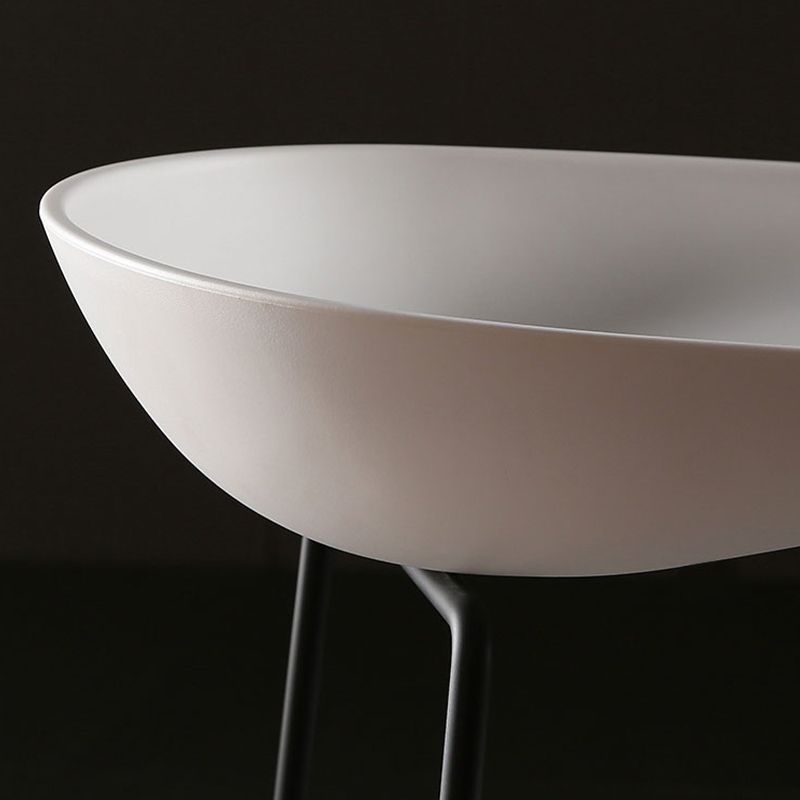 Tabouret de bar en plastique sans accoudoirs, hauteur de comptoir, tabouret moderne d'intérieur pour salon