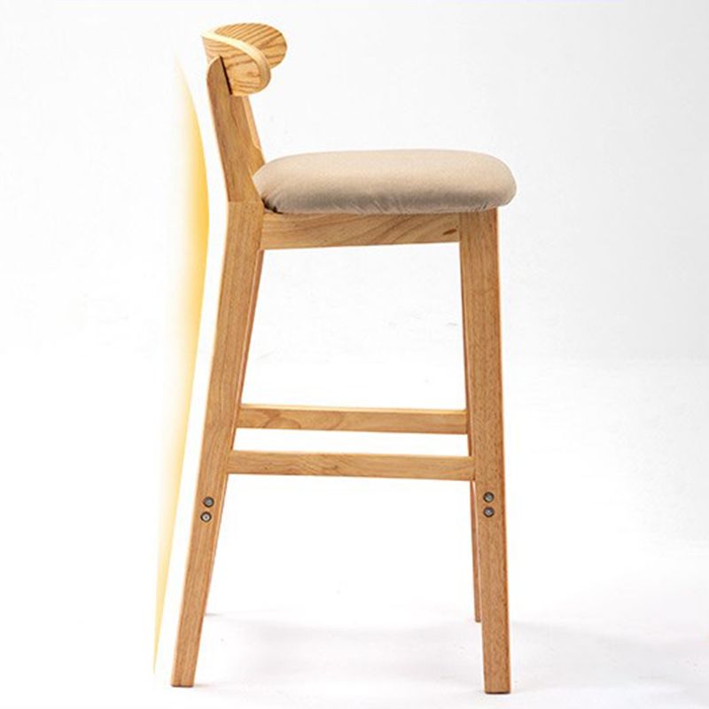 Modern Rubberwood Dessert Shop Barstool Footrest Matte Finish Stool Clearhalo 'Bar Furniture' 'Bar Stools' 'bar_stools' 'furn' 'furn_bar_stools' 'Furniture' 'Kitchen & Dining Furniture' 1200x1200_fb690158-9855-455c-bb80-71555579cdbb