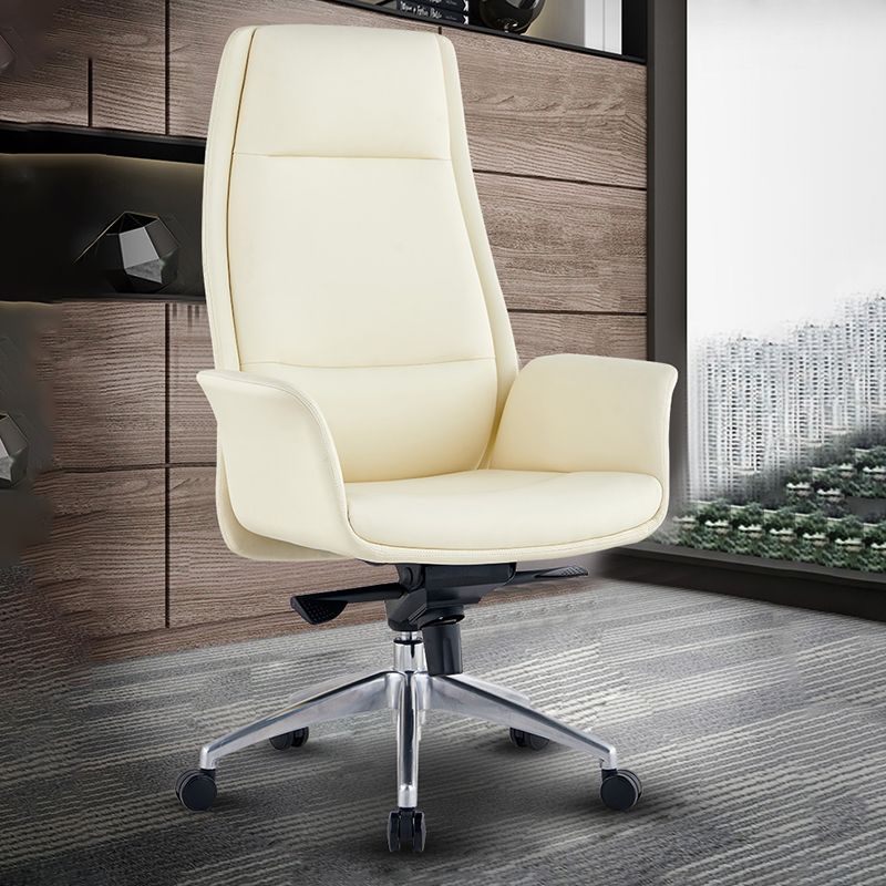 27" Wide Modern Managers Chair Arms Included Leather Executive Chair Clearhalo 'furn' 'furn_office_chair' 'Furniture' 'Office Chairs' 'Office Furniture' 'office_chair' 1200x1200_fb6982e3-ec2f-41f0-9a36-bac8c9959ac7