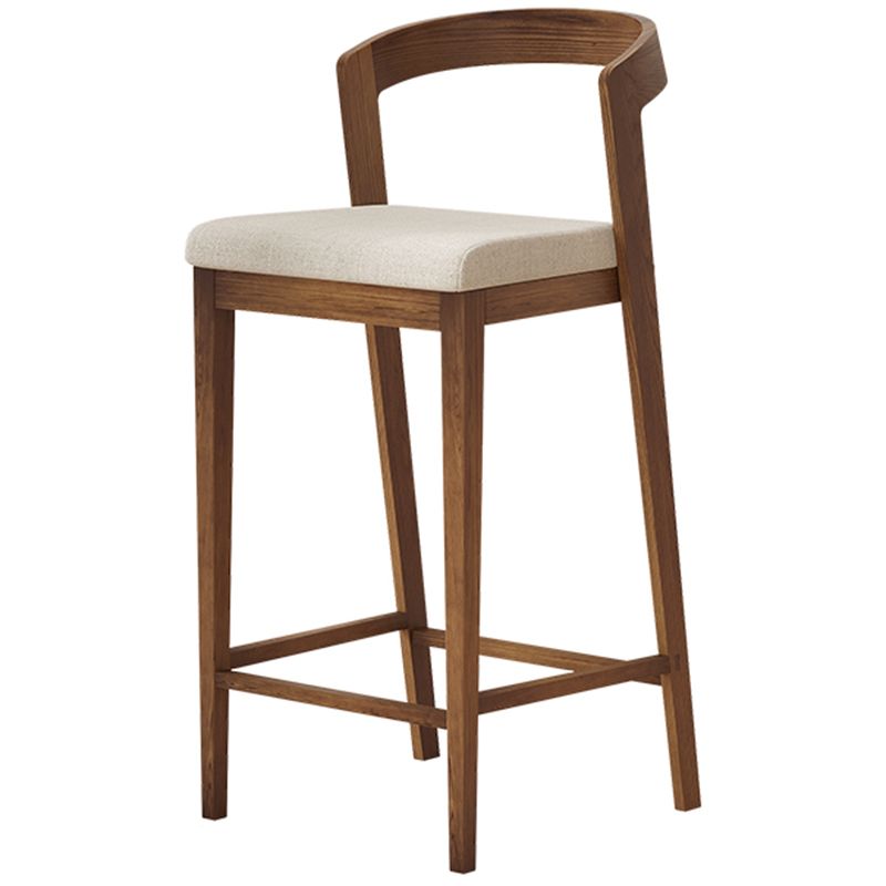 Modern massief hout lage rug tegenhoge ontlasting in bruin en wit