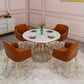 Glam 1/4/5 Pieces Round Dining Set Sintered Stone Dining Table Set for Home Use Clearhalo 'Dining Room Sets' 'Dining Tables & Seating' 'dining_room_set' 'furn' 'furn_dining_room_set' 'Furniture' 'furniture_dining_room_set' 'Kitchen & Dining Furniture' 'kitchen&dining_furn' 'kitchen' 1200x1200_fb6a1dc0-dbf7-4def-b771-77abe61b5cab