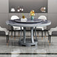 Round Stone Turntable Table Minimalist Furniture with Pedestal Base Clearhalo 'Dining Tables & Seating' 'Dining Tables' 'dining_table' 'furn' 'furn_dining_table' 'Furniture' 'Kitchen & Dining Furniture' 1200x1200_fb6a64c6-df79-4a3a-a2dd-346154f4bc8a