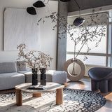 Contemporary Hexagon Coffee Table 3 Legs Stone Coffee Cocktail Table Clearhalo 'Coffee & Accent Tables' 'Coffee Tables' 'coffee_tables' 'furn' 'furn_coffee_tables' 'Furniture' 'Living Room Furniture' 1200x1200_fb6b838f-5e81-4d03-b8a6-21faefdbcad4