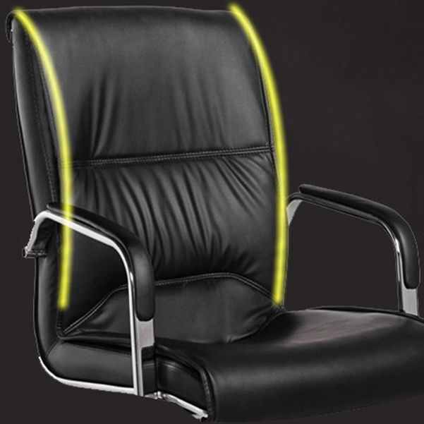 No Wheels Modern Conference Chair Fixed Arms Leather Management Conference Chair Clearhalo 'furn' 'furn_office_chair' 'Furniture' 'Office Chairs' 'Office Furniture' 'office_chair' 1200x1200_fb6baf81-9d60-4040-bee6-047e401aa8b9