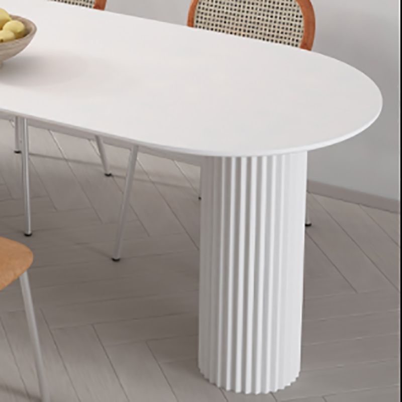 Irregular Shape White Table for Restaurant Modern Island Table with Double Pedestal Clearhalo 'Dining Tables & Seating' 'Dining Tables' 'dining_table' 'furn' 'furn_dining_table' 'Furniture' 'furniture_dining_table' 'Kitchen & Dining Furniture' 'kitchen' 'kitchen_dining_table' 1200x1200_fb6d46e4-91da-483d-84bb-6263af31036d