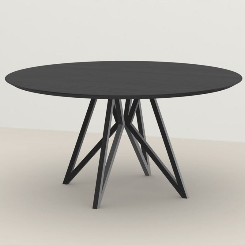 Metal Contemporary Round Dining Table Pine Wood Top Table for Dining Room Clearhalo ' dining_table' 'Dining Tables & Seating' 'Dining Tables' 'furn' 'furn_dining_table' 'Furniture' 'furniture_dining_table' 'Kitchen & Dining Furniture' 'kitchen&dining_furn' 'kitchen' 'kitchen_dining_table' 1200x1200_fb6e86a8-fade-4d0b-a9f7-96f8a34e77d8