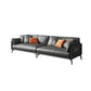 Faux /Genuine Leather Stain Resistant Contemporary Sofa Couch in Black