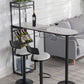Glam Marble Bar Table with Specialty Table Top Double Pedestal Table - 41.3" H Clearhalo 'Bar Furniture' 'Bar Tables' 'bar_tables' 'furn' 'furn_bar_tables' 'Furniture' 'furniture_bar_tables' 'Kitchen & Dining Furniture' 1200x1200_fb70ca94-aadd-4c31-8781-d2b6dfc3cd90