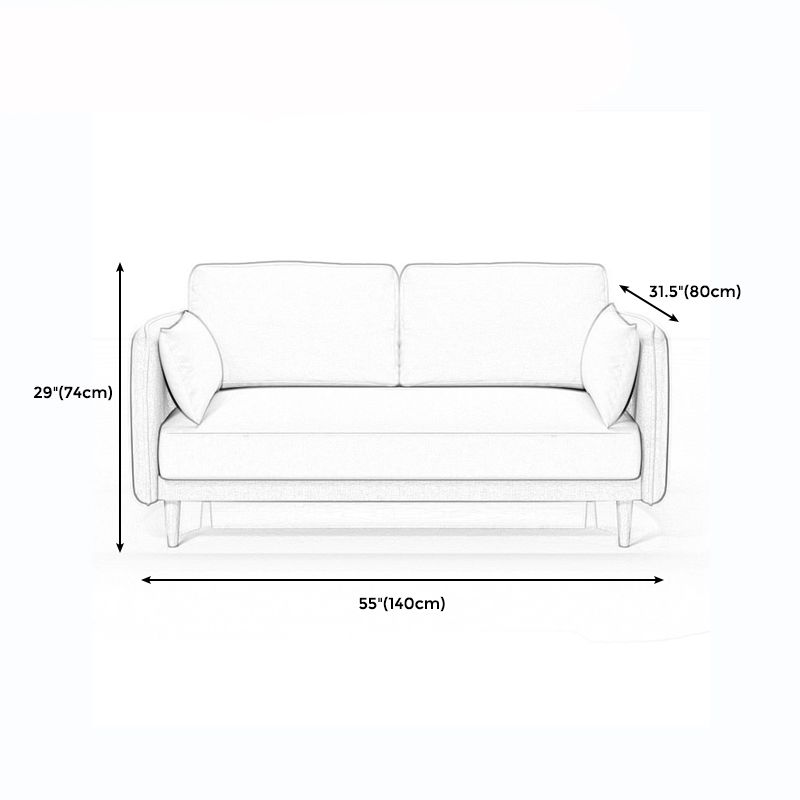 Tuxedo Arm Sofa Scandinavian Fabric Sofa 29.13" D x 31.89" H Clearhalo 'furn' 'furn_sofas' 'Furniture' 'furniture_sofas' 'kitchen' 'kitchen_sofas' 'Living Room Furniture' 'Sofa' 'sofas' 1200x1200_fb7129a5-59c2-45d3-8a6b-9076b38a618f