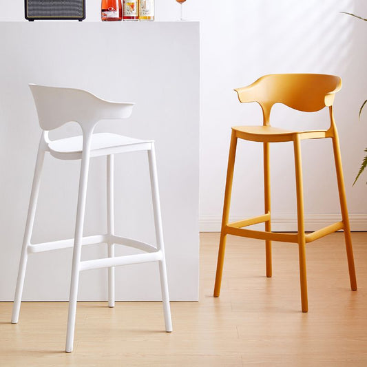 Scandinavian Style PP Bar-stool Square Seat Counter Chair for Kitchen Bar Clearhalo 'Bar Furniture' 'Bar Stools' 'bar_stools' 'furn' 'furn_bar_stools' 'furniture_bar_stools' 'Kitchen & Dining Furniture' 'kitchen&dining_furn' 'kitchen' 'kitchen_furn' Furniture' 1200x1200_fb7188b4-e1ac-4021-97a2-efd08b9c325d