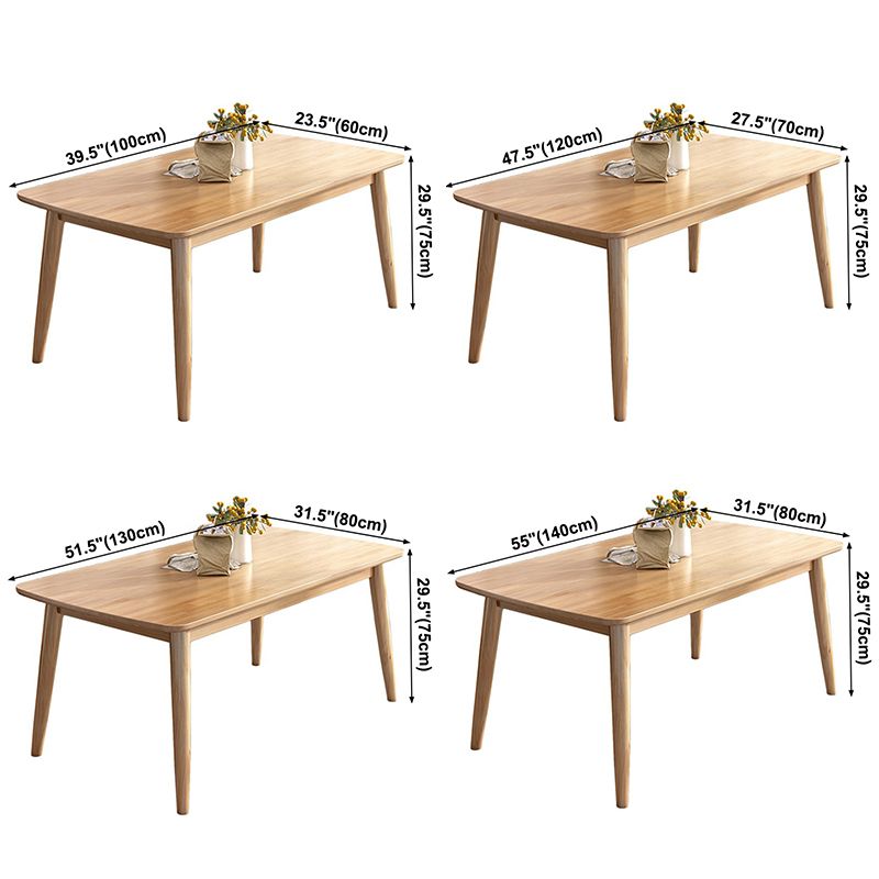Modern Style Rectangle Wood Kitchen Dining Table Rubberwood Table with 4 Legs Clearhalo ' dining_table' 'Dining Tables & Seating' 'Dining Tables' 'furn' 'furn_dining_table' 'Furniture' 'furniture_dining_table' 'Kitchen & Dining Furniture' 'kitchen&dining_furn' 'kitchen' 'kitchen_dining_table' 1200x1200_fb71a062-13ce-460d-afc2-d39165409656