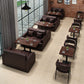 Industrial Wooden Dinner Room Kitchen Table Brown Pedestal Table for Dining Room Clearhalo ' dining_table' 'Dining Tables & Seating' 'Dining Tables' 'furn' 'furn_dining_table' 'Furniture' 'furniture_dining_table' 'Kitchen & Dining Furniture' 'kitchen&dining_furn' 'kitchen' 'kitchen_dining_table' 1200x1200_fb733974-612b-4915-a501-699d146aa9cb