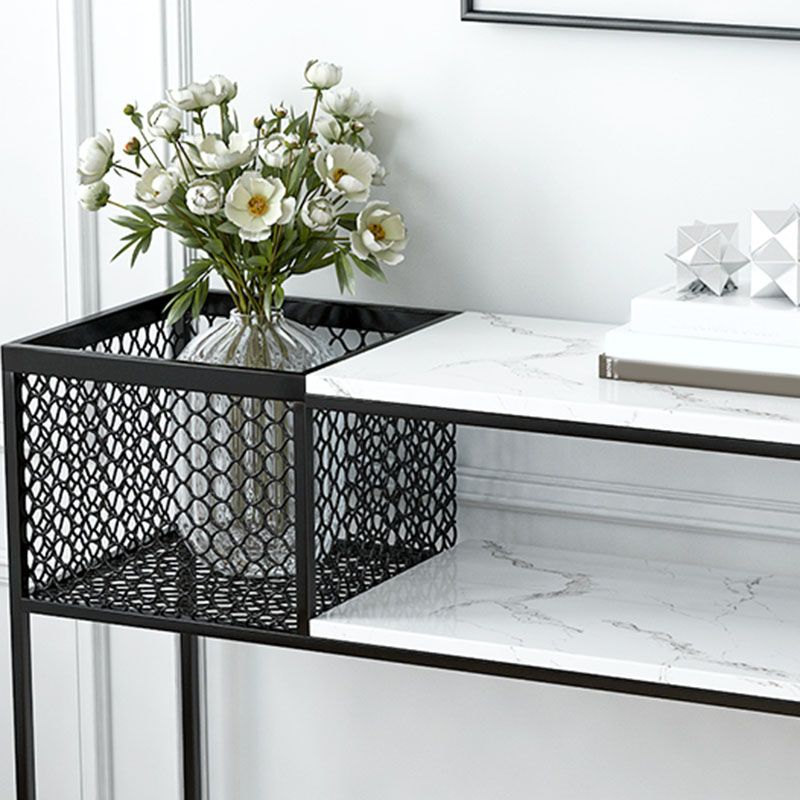 Tavolo di accento della console contemporanea tavolo da divano di divani per finitura antica in marmo