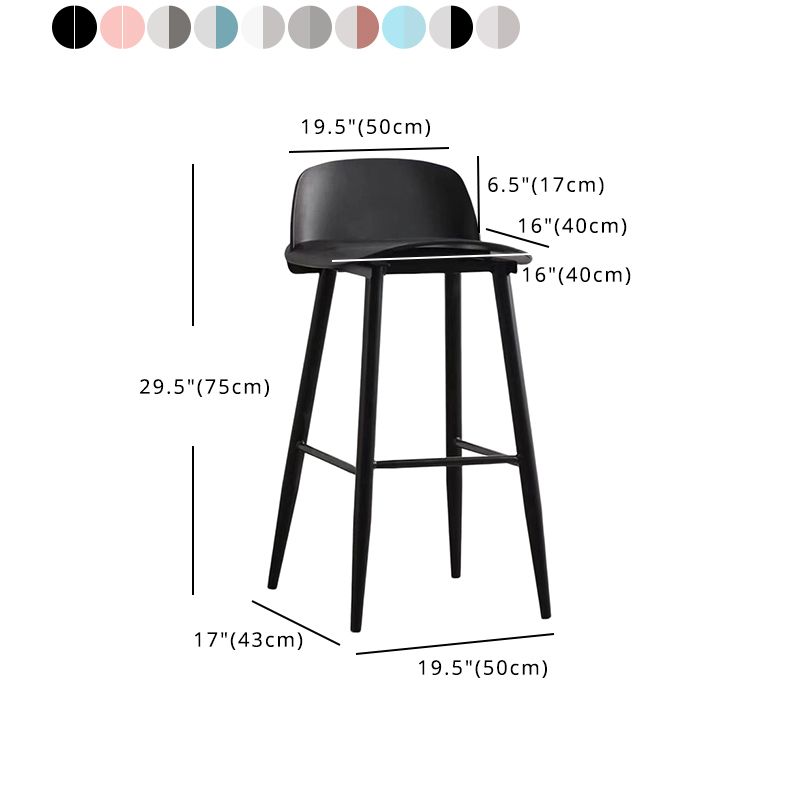 Modern Rectangle Bar and Counter Stool Low Back Stool with 4 Legs Clearhalo 'Bar Furniture' 'Bar Stools' 'bar_stools' 'furn' 'furn_bar_stools' 'Furniture' 'furniture_bar_stools' 'Kitchen & Dining Furniture' 1200x1200_fb756d07-9102-4a7a-82f9-2e6fc58b5bfc