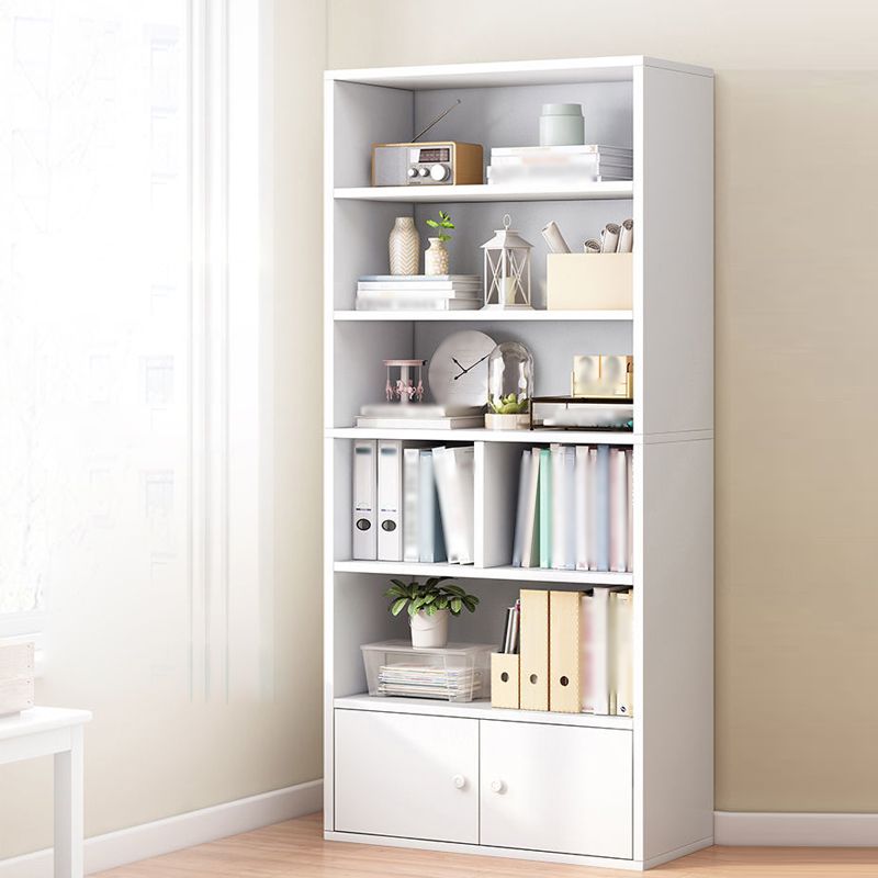 Manufactured Wood Standard Bookcase Contemporary Bookcase With Doors Clearhalo 'Bookcases' 'furn' 'furn_bookcases' 'Furniture' 'furniture_bookcases' 'kitchen' 'kitchen_bookcases' 'Living Room Furniture' 'Office Furniture' 1200x1200_fb7652e8-6744-4497-99cb-304460960dbc