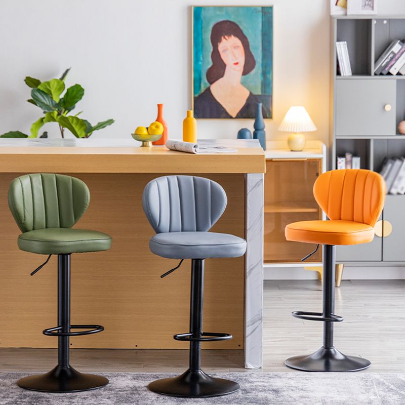 Restaurant Nordic Leather Bar Stool Modern Adjustable Height Stool Clearhalo 'Bar Furniture' 'Bar Stools' 'bar_stools' 'furn' 'furn_bar_stools' 'furniture_bar_stools' 'Kitchen & Dining Furniture' 'kitchen&dining_furn' 'kitchen' 'kitchen_furn' Furniture' 1200x1200_fb76b8b7-64c4-4711-9261-55dabc78f05e