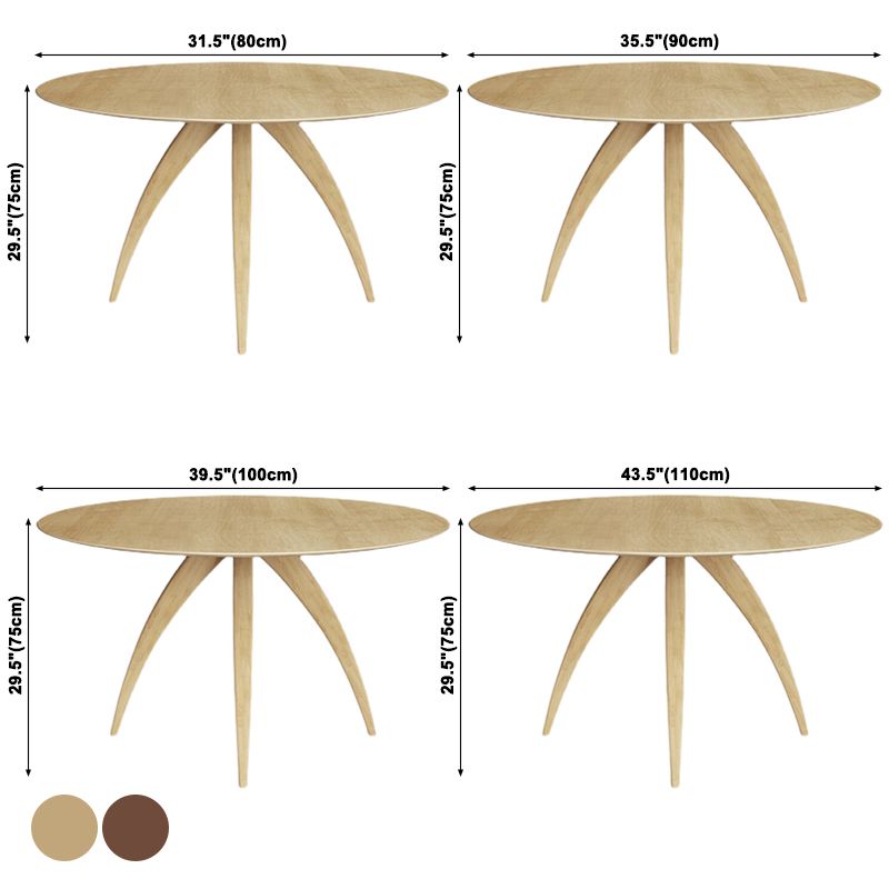 Round Solid Pinewood Wood Color Dining Table Simplicity Fixed Table for Dining Room Clearhalo ' dining_table' 'Dining Tables & Seating' 'Dining Tables' 'furn' 'furn_dining_table' 'Furniture' 'furniture_dining_table' 'Kitchen & Dining Furniture' 'kitchen&dining_furn' 'kitchen' 'kitchen_dining_table' 1200x1200_fb7707e2-00a4-46a2-9548-75602f1f7200