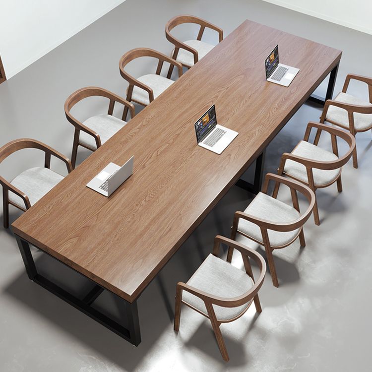 Industrial 29.53" Tall Writing Desk Solid Wood Rectangle Office Desk Clearhalo 'furn' 'furn_office_desk' 'Furniture' 'Office Desks' 'Office Furniture' 'office_desk' 1200x1200_fb78fefc-101e-4cbe-b003-98fc8ad04b89