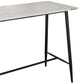 Industrial Black Metal Bar Table Faux Marble Rectangle Top Bistro Table - 47" x 23" x 41" Clearhalo 'Bar Furniture' 'Bar Tables' 'bar_tables' 'furn' 'furn_bar_tables' 'Furniture' 'furniture_bar_tables' 'Kitchen & Dining Furniture' 'kitchen&dining_furn' 'kitchen' 1200x1200_fb7946d2-ab22-4eb4-9076-f40d63b59b20