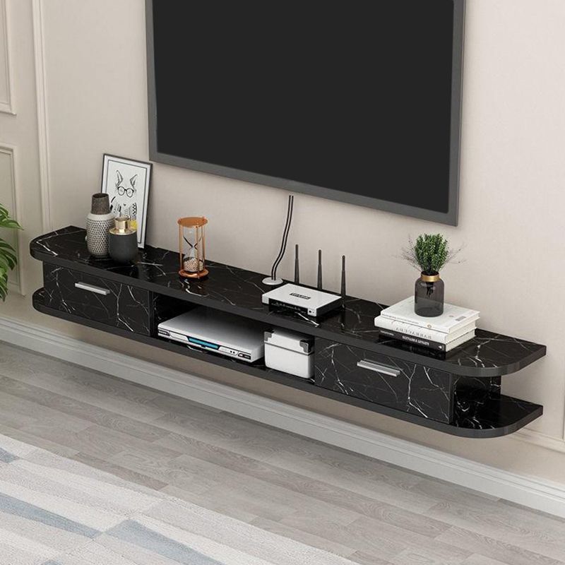 Contemporary Style TV Stand Faux Wood Wall-mounted TV Cabinet with 2 Doors Clearhalo 'furn' 'furn_tv_stands_entertainment_centers' 'Furniture' 'Living Room Furniture' 'TV Stands & Entertainment Centers' 'TV Stands & Media Storage Furniture' 'tv_stands_entertainment_centers' 1200x1200_fb796dc2-fe62-40a1-bb3f-cc2f4f98bc46