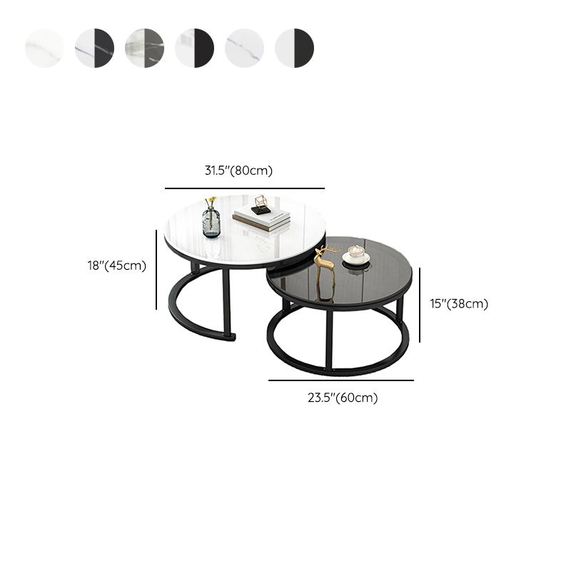 Cadre de table basse contemporaine Ensemble de table de café en verre haut de gamme