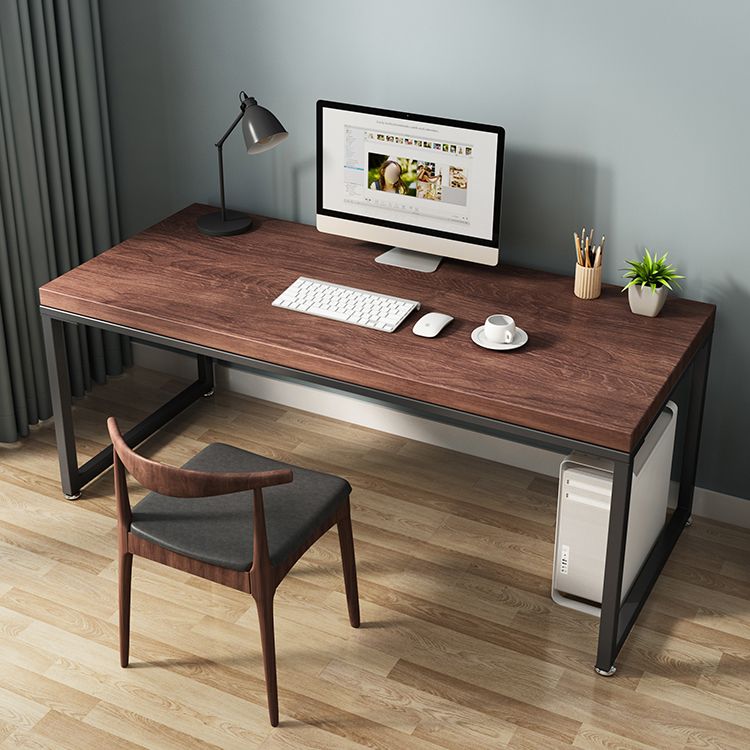 Metal Industrial Rectangle Dining Table Pine Wood Top Table with Trestle Base Clearhalo ' dining_table' 'Dining Tables & Seating' 'Dining Tables' 'furn' 'furn_dining_table' 'Furniture' 'furniture_dining_table' 'Kitchen & Dining Furniture' 'kitchen&dining_furn' 'kitchen' 'kitchen_dining_table' 1200x1200_fb7a1021-21c6-4882-9956-49585053825e