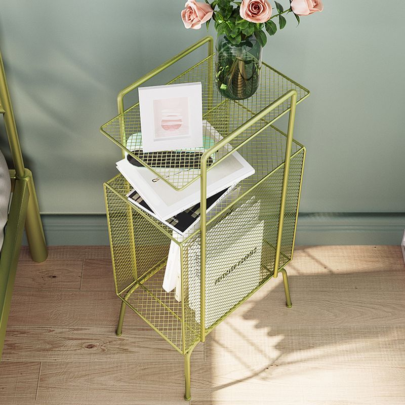 28 "H Glam Armoire de chevet Iron 1-Shelf Open Rangement Tablette de rangement avec jambes