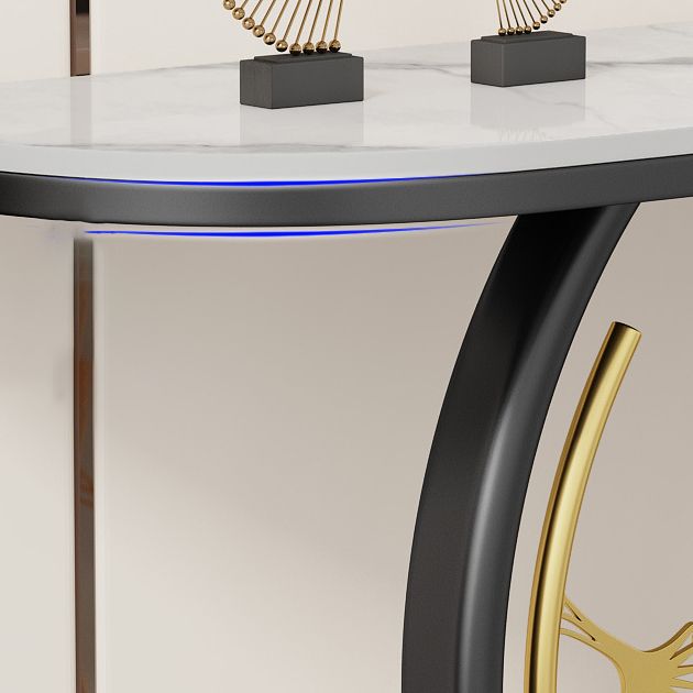 Tavolo console glam in pietra 31,5 "tavolo di accento alto