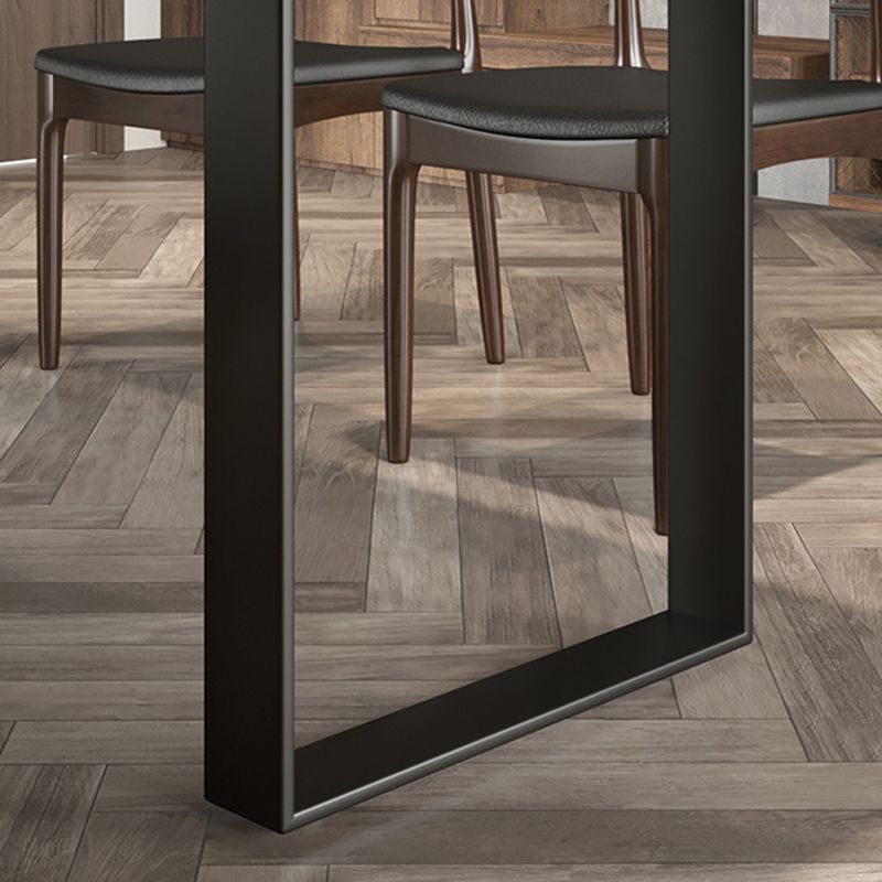 Mobili in legno massiccio marrone con sedie a corno di mucca 1/5/7 PC set di dinette moderna