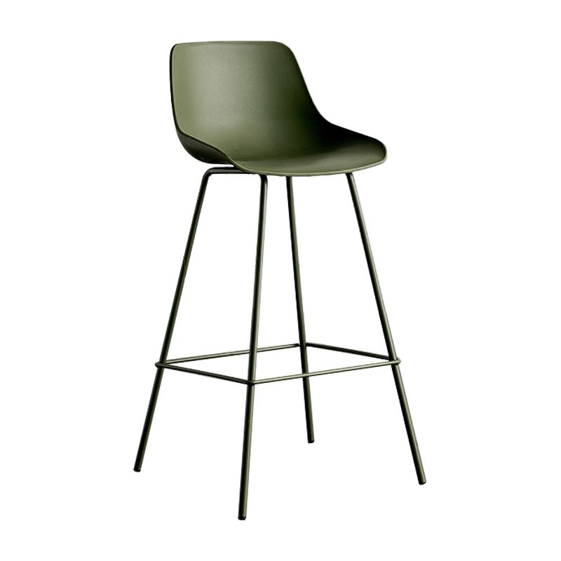 Modern Style Bar-stool Plastic Counter Bar Stool with Metal Legs Clearhalo 'Bar Furniture' 'Bar Stools' 'bar_stools' 'furn' 'furn_bar_stools' 'Furniture' 'furniture_bar_stools' 'Kitchen & Dining Furniture' 1200x1200_fb7ce0fc-e5f5-40a6-9b6d-22280f6fcb1c