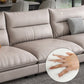 Flared Arm Beige Sectional Sofa with Chaise Pillowed Back Cushions Couch Sectional Clearhalo 'furn' 'furn_sectionals' 'Furniture' 'furniture_sectionals' 'kitchen' 'kitchen_sectionals' 'Living Room Furniture' 'Sectionals' 1200x1200_fb7d5fff-ade0-4ca0-96b7-47f65759836d