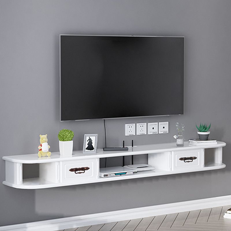 9.5" H Wall-mounted Wooden TV Stand Console Open Storage TV Stand with 2 Drawers Clearhalo 'furn' 'furn_tv_stands_entertainment_centers' 'Furniture' 'Living Room Furniture' 'TV Stands & Entertainment Centers' 'TV Stands & Media Storage Furniture' 'tv_stands_entertainment_centers' 1200x1200_fb7de0f1-b2f7-4d99-ad13-ef2deffb852d