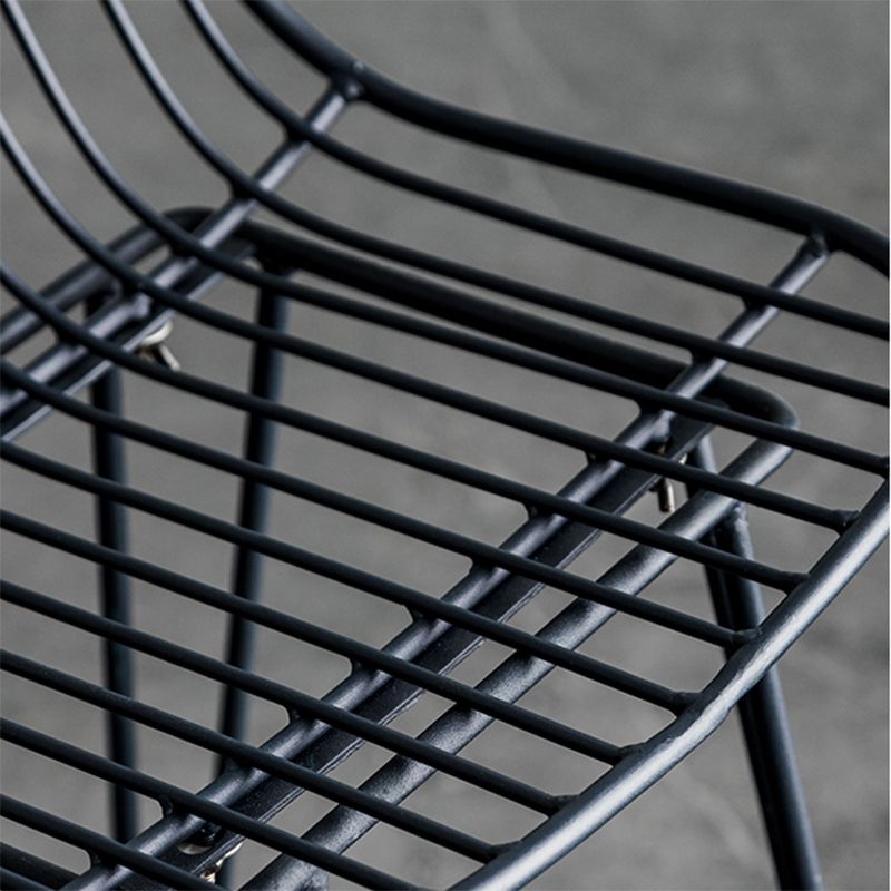 Industrial Iron Simple Barstool 26" H Indoor Tall Stool with Rectangle Seat Clearhalo 'Bar Furniture' 'Bar Stools' 'bar_stools' 'furn' 'furn_bar_stools' 'furniture_bar_stools' 'Kitchen & Dining Furniture' 'kitchen&dining_furn' 'kitchen' 'kitchen_furn' Furniture' 1200x1200_fb7e81cc-0cb2-4538-83a4-c0135d5f9763