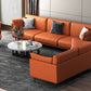 Standard Faux Leather Sofa Modern Pillow Top Arm Sofa in Orange Clearhalo 'furn' 'furn_sofas' 'Furniture' 'Living Room Furniture' 'Sofa' 'sofas' 1200x1200_fb7ebe7d-c210-4821-8698-b73f5045cf01