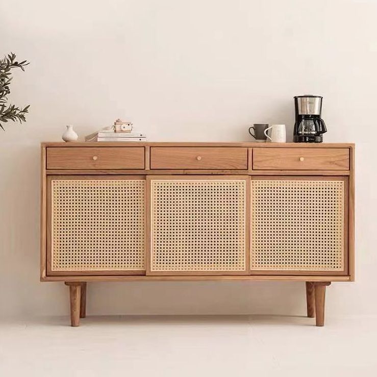 Sideboard contemporanea Porte Rattan Pinna armadio per soggiorno per soggiorno