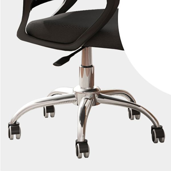 Silla de oficina giratoria contemporánea, escritorio de microfibra, silla con respaldo medio