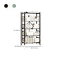 Modern Metal Etagere Shelf Bookcase Open Book Shelf for Study Room