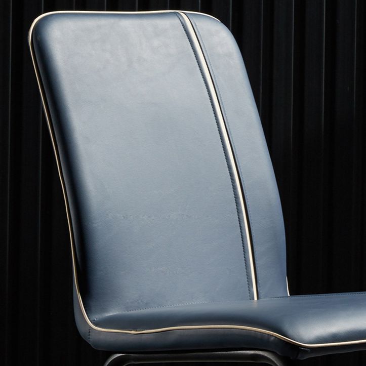 Modern Upholstered Side Dining Chairs Leather Solid Back Armless Chairs Clearhalo ' kitchen&dining_furn' 'Dining Chairs' 'Dining Tables & Seating' 'dining_chair' 'Furniture' 'furniture_dining_chair' 'Kitchen & Dining Furniture' 'kitchen' 1200x1200_fb7fe5be-f9aa-48bc-a9f9-280784a07c32