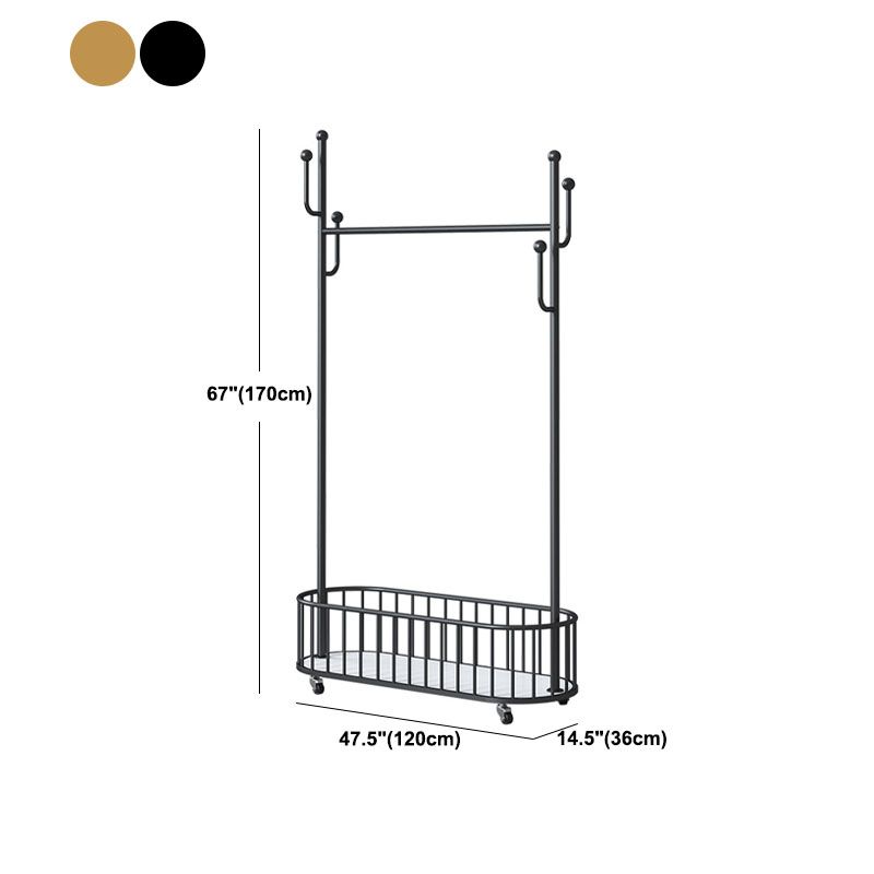Splendido cestino per cappotti per cappotti in metallo con i casiri