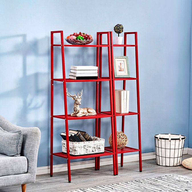 Ladder Bookshelf Metal Contemporary Open Bookcase for Home Office Clearhalo 'Bookcases' 'furn' 'furn_bookcases' 'Furniture' 'furniture_bookcases' 'Office Furniture' 1200x1200_fb84412f-3d44-41c0-a032-1bd65cfd3275