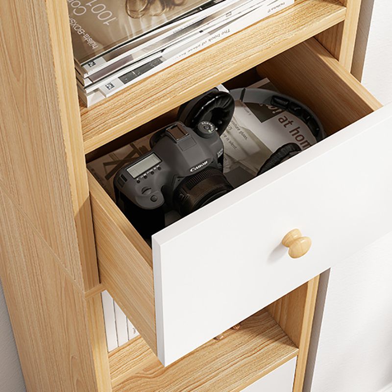 Modern Standard Bookshelf Wood Engineered Bookcase with Rectangular Shelves Clearhalo 'Bookcases' 'furn' 'furn_bookcases' 'Furniture' 'Office Furniture' 1200x1200_fb864841-b8e0-4a24-b28f-5c98243d9a3b