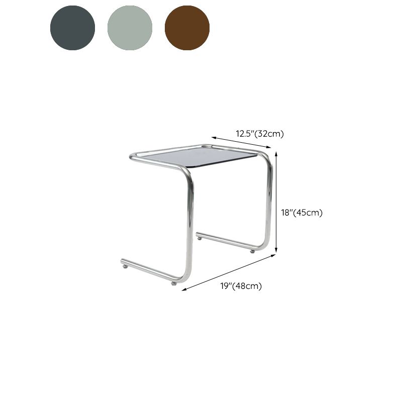 Tavolo laterale in metallo modernistico C vetro Topta laterale superiore per soggiorno