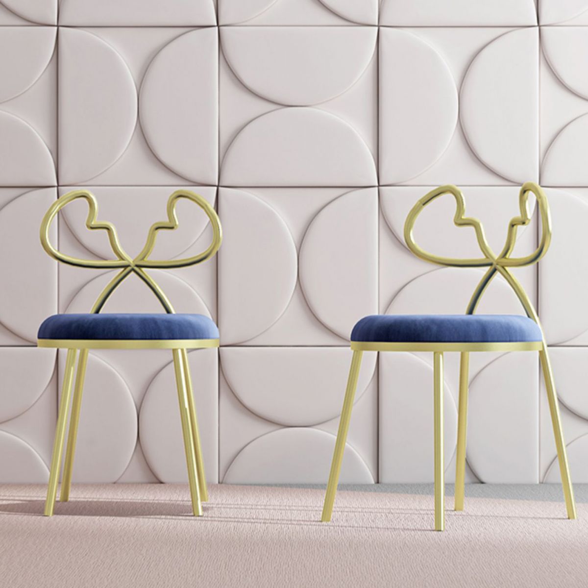 Silla lateral de comedor de tela Sillas de comedor abiertas de diseño nórdico