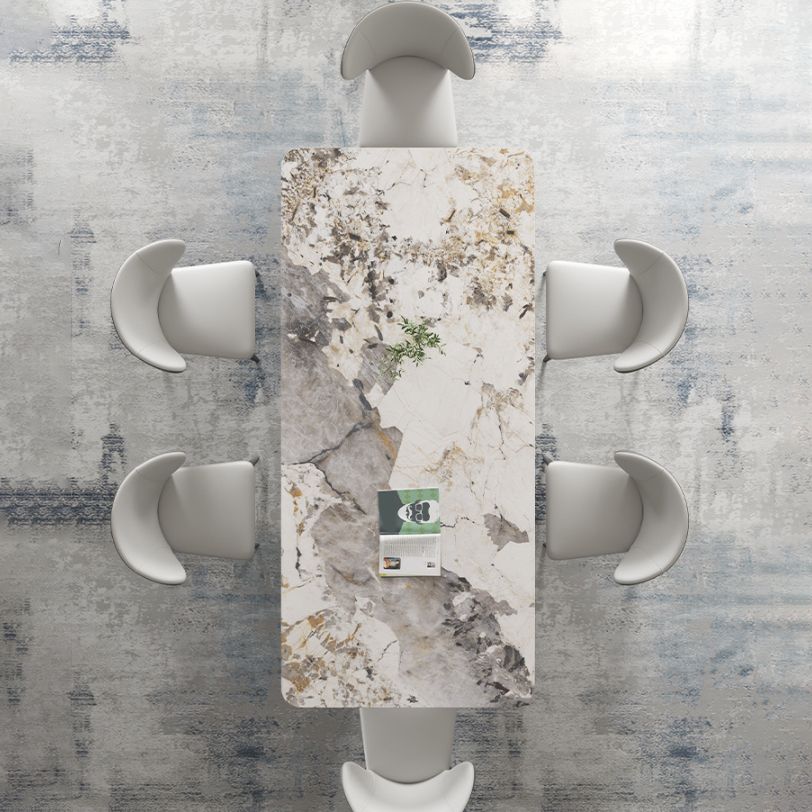 Modern Dining Room Set 1/3/4/5/8 Pcs Sintered Stone Top Table with Wingback Chairs Clearhalo 'Dining Room Sets' 'Dining Tables & Seating' 'dining_room_set' 'furn' 'furn_dining_room_set' 'Furniture' 'Kitchen & Dining Furniture' 1200x1200_fb88aec7-7cc5-4270-96a1-21b090fced4c