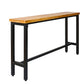 Industrial Solid Wood Pub Table with Rectangle Table Top Trestle Table - 41.3" H Clearhalo 'Bar Furniture' 'Bar Tables' 'bar_tables' 'furn' 'furn_bar_tables' 'Furniture' 'furniture_bar_tables' 'Kitchen & Dining Furniture' 1200x1200_fb8a0287-782a-4a03-9ba4-7d85626d99fd
