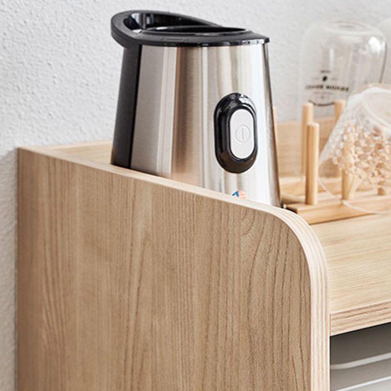 Houten buffettafel glam -stijl server met kasten en laden