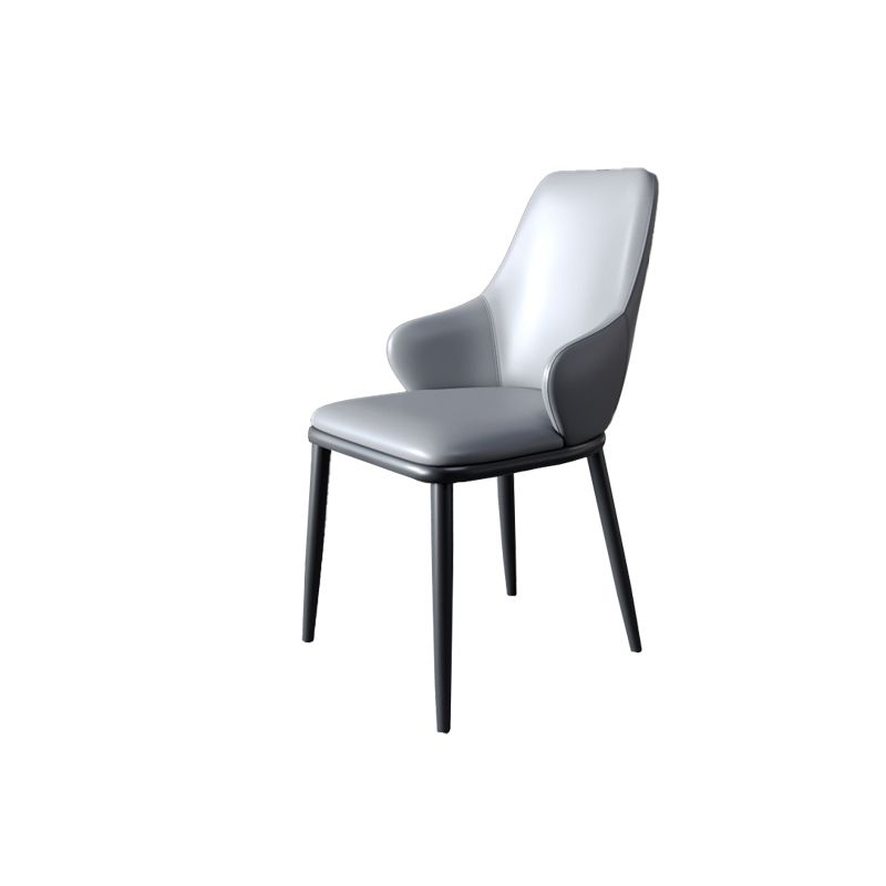 Industrial Design Arm Solid Back Dining Chairs Leather Dining Chairs for Kitchen Clearhalo ' kitchen&dining_furn' 'Dining Chairs' 'Dining Tables & Seating' 'dining_chair' 'furn' 'furn_dining_chair' 'Furniture' 'furniture_dining_chair' 'Kitchen & Dining Furniture' 'kitchen' 1200x1200_fb8d5684-08f3-47b1-b628-18014ba7c782